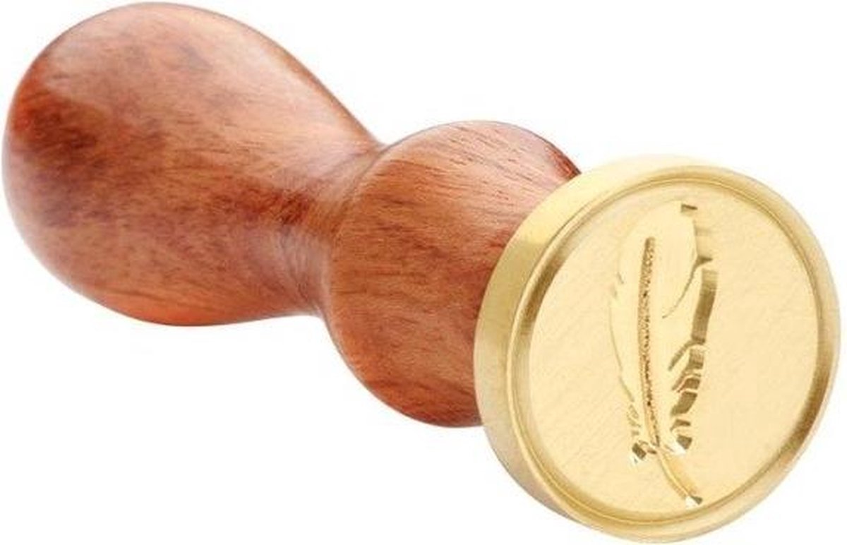 Houten Stempel met Veer | Wax Seal | Stempelen